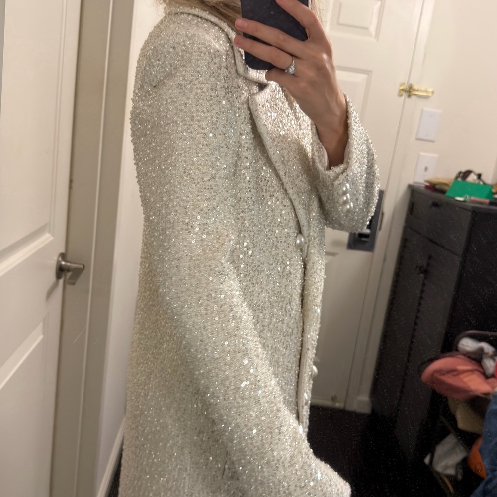 ALICE+OLIVIA NICHOLAS EMBELLISHED COAT SIZE SMALL - Picture 8 of 12